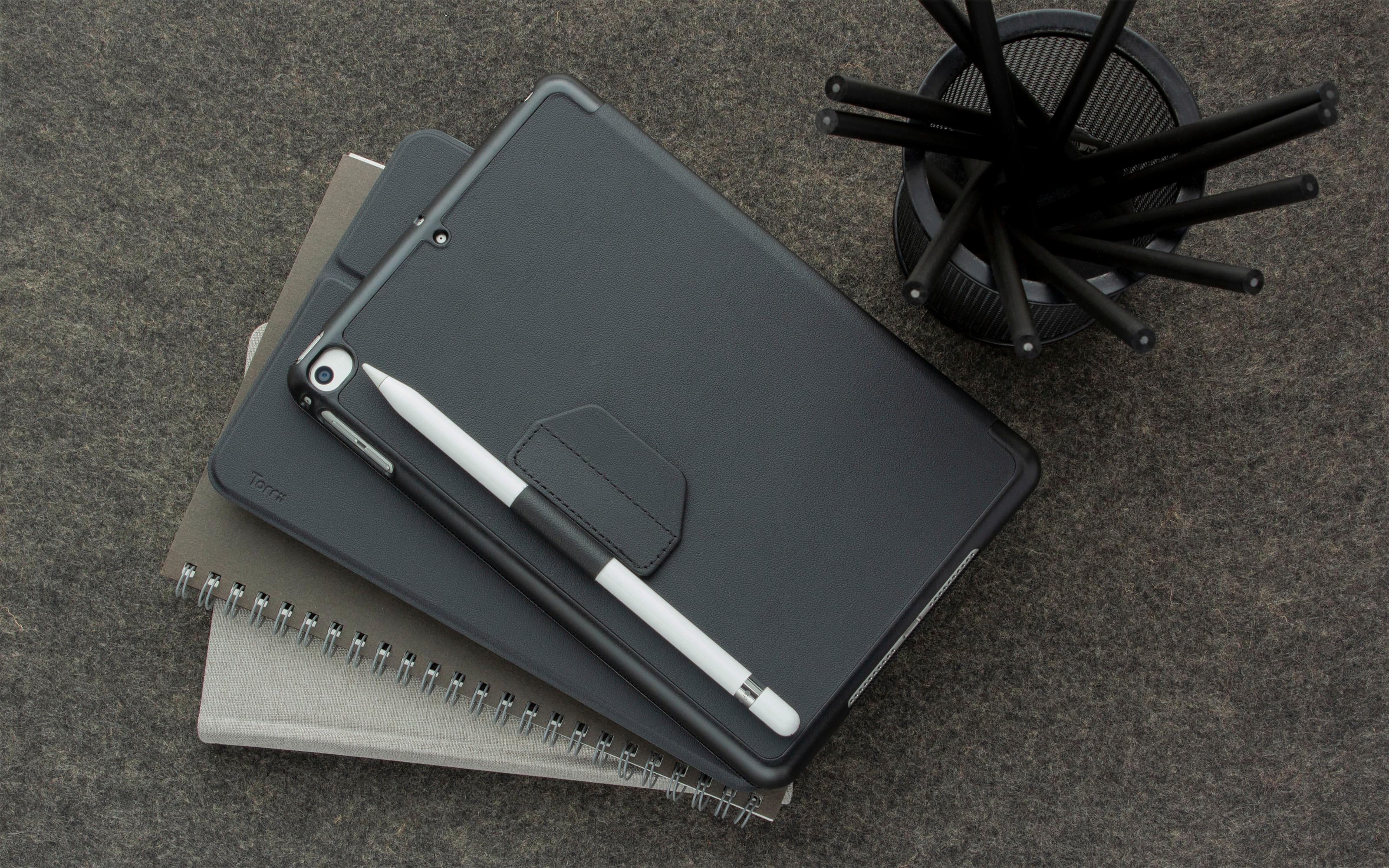 Torrii Torrio Wallet For iPad Mini 5 2019 With Apple Pencil Holder - Black - Tashqila Torrii Torrio Wallet For iPad Mini 5 2019 With Apple Pencil Holder - Black - Tashqila